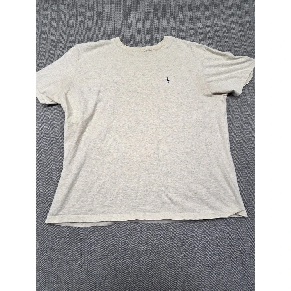 Polo Ralph Lauren Mens XXL Heather‎ Grey Short Sleeve Cotton Pony Logo T-Shirt